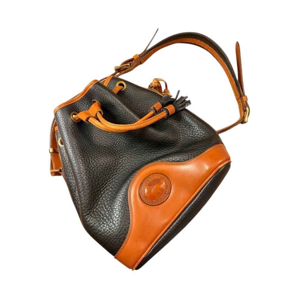 Vintage Dooney & Bourke Leather Drawstring Bucket Bag